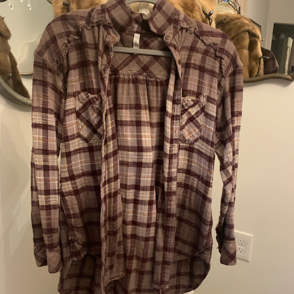 Free people multi-colored flannel!